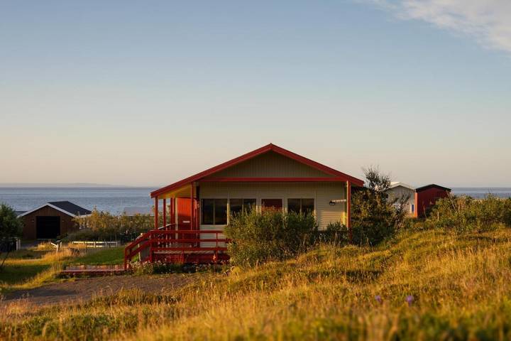Cabaña para 6 personas, con vistas y jardín en Islandia