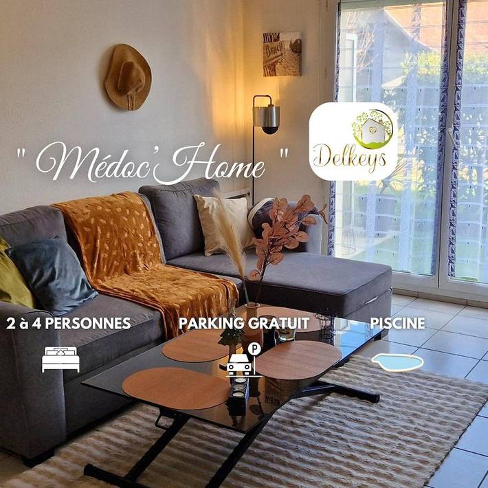 Gîte pour 4 personnes, avec Terrasse et Piscine à Castelnau-de-Médoc