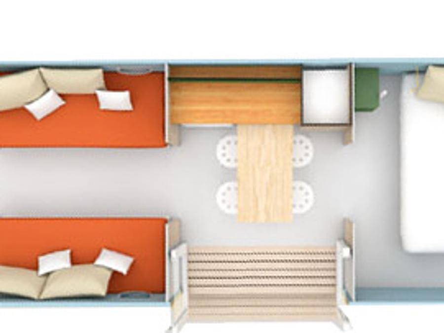 Camping Du Pasquier - Bungalowzelt 4 personen - Coco Sweet (Ohne Sanitäranlagen) in Dole, Jura