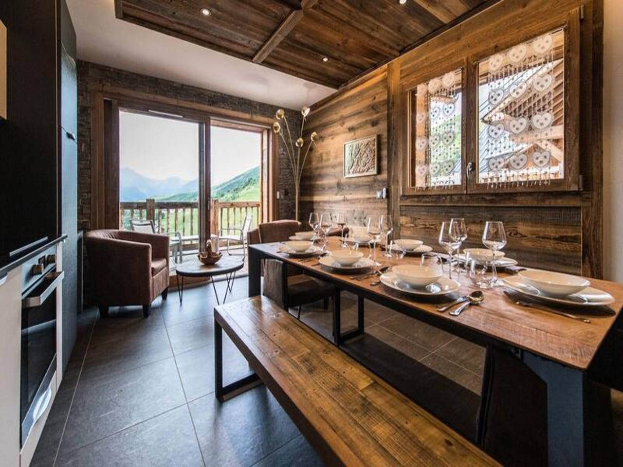 Ganze Wohnung, Große Altholzwohnung an der Piste, Panoramablick in La Toussuire, Fontcouverte-la-Toussuire