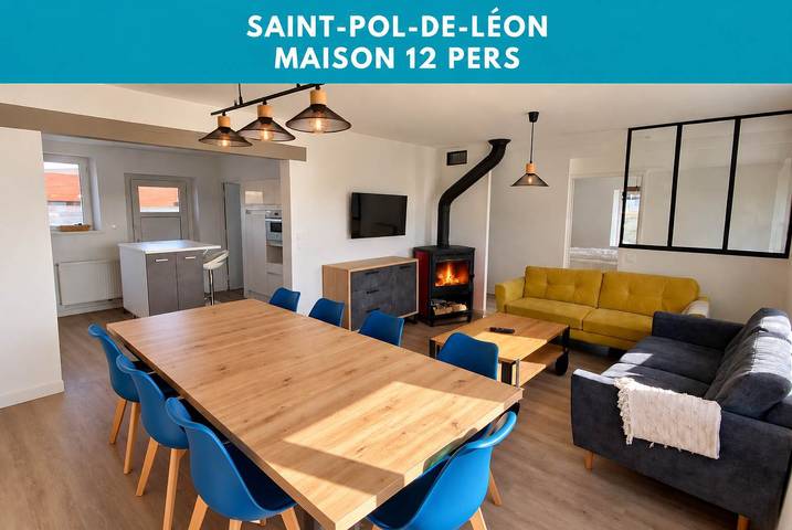 Ferienhaus für 12 Personen, mit Garten in Saint-Pol-de-Léon