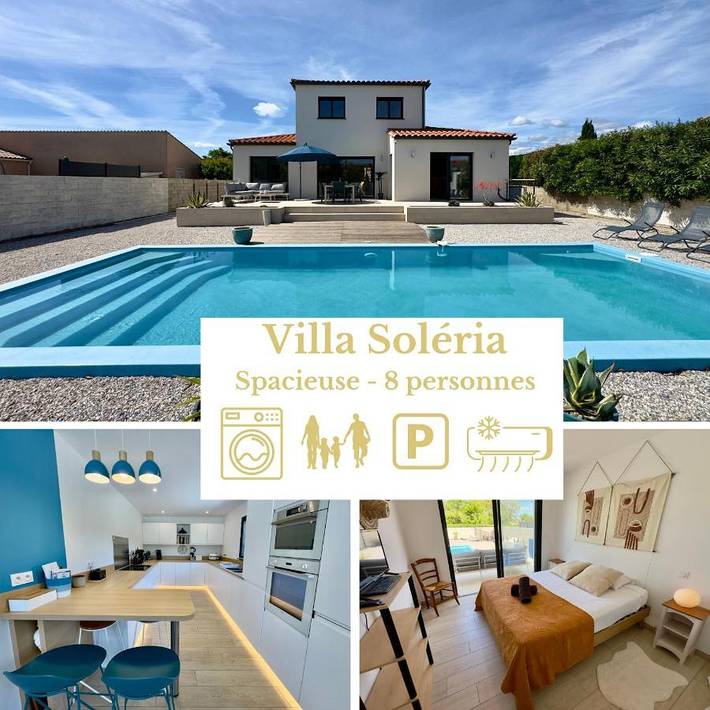 Chalet para 8 personas, con jardín y piscina - 1