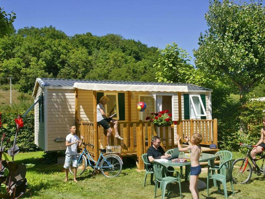 Camping le Pont de Mazerat - Mobilheim 4 personen - 4 Personen- 2 Schlafzimmer in Tamniès, Périgord Noir