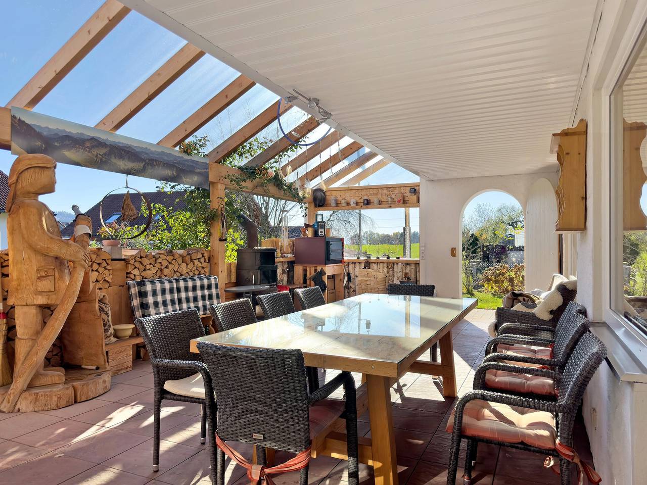 Appartement entier, Appartement "Haus Steigstrasse" avec vue sur les montagnes, terrasse privée et Wi-Fi in Opfenbach, Souabe (Bavière)