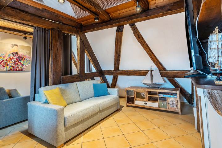 Ganze Wohnung, Grauburgunder Ferienwohnung 88 qm, klimatisiert für 1-4 Personen, Frühstück 0ptional,3D Rundgang in Vogtsburg - Burkheim, Vogtsburg im Kaiserstuhl