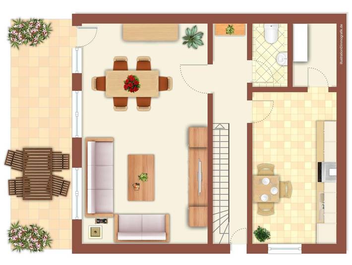 Ferienhaus für 4 Personen, mit Terrasse, kinderfreundlich in Rostock - 4