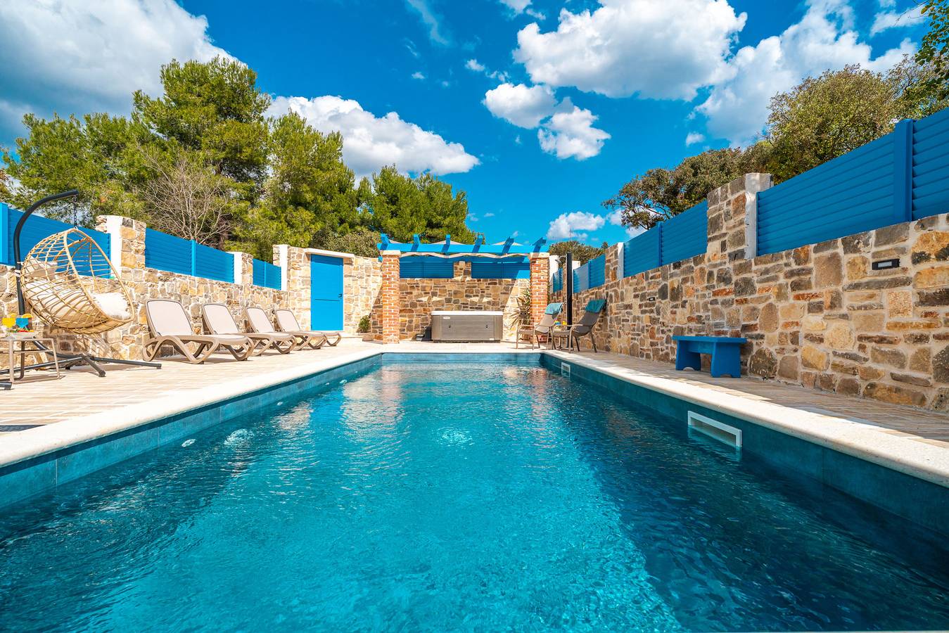 Stone Holiday house Zara with jacuzzi in Sukosan, Zadar
