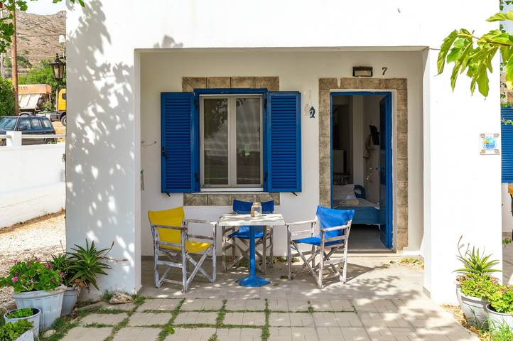 Location de vacances pour 4 personnes, avec jardin et balcon dans Andros