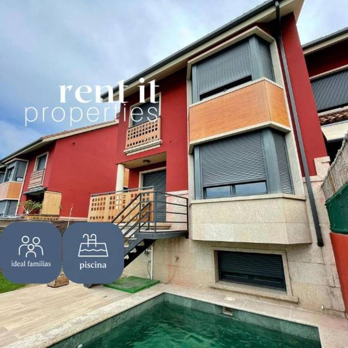 Casa para 10 personas, con vistas además de terraza y piscina en Vigo