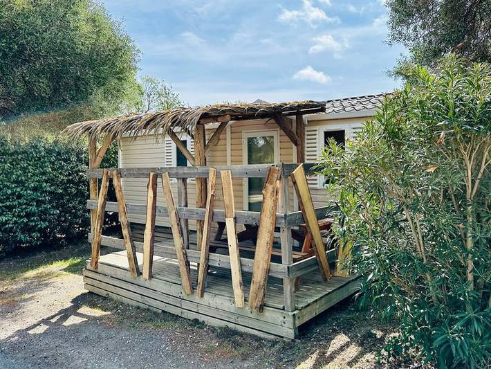 Camping La Grange Neuve - Mobilheim 4 personen - Confort - Gartenviertel in Sigean, Mittelmeerküste (Frankreich)