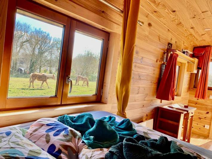 Gîte pour 3 personnes, avec vue et jardin à La Chapelle-Cécelin