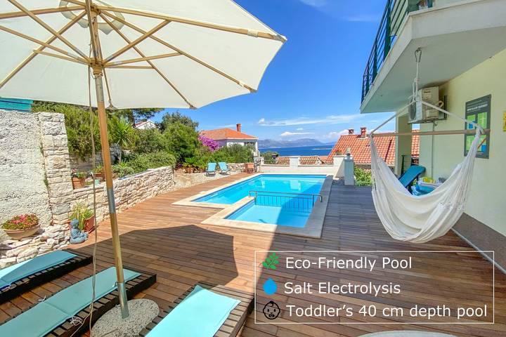 Gîte pour 5 personnes, avec piscine et jardin, animaux acceptés à Lumbarda - 2
