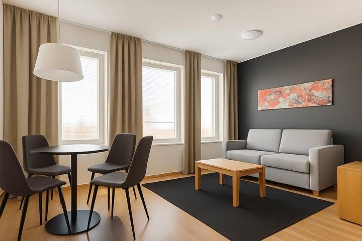 Ferienwohnung für 4 Personen, mit Sauna und Ausblick sowie Garten