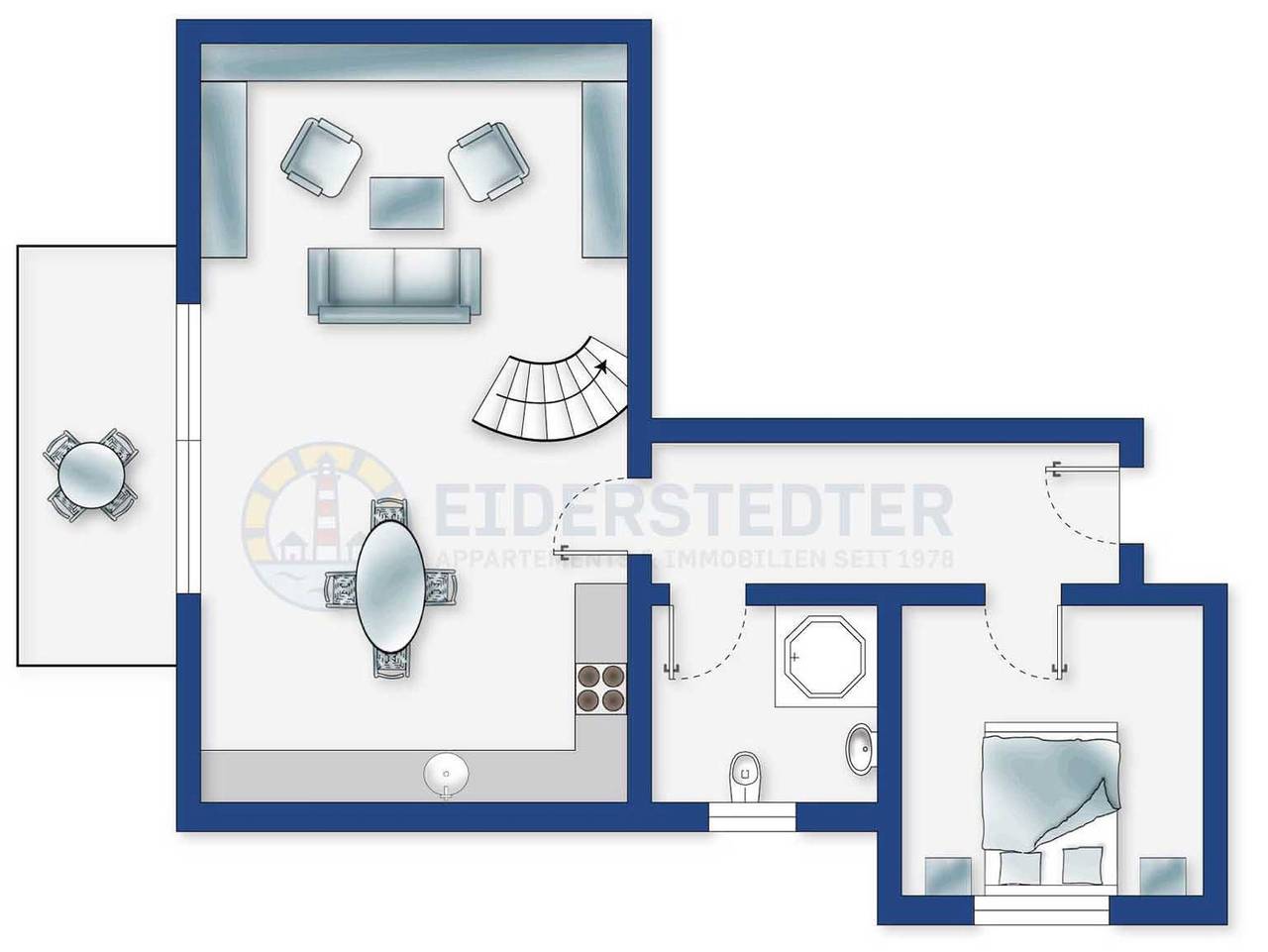 Ganze Ferienwohnung, Wohnung 10 Lütte Stuuv (Id 038) - Wohnung 10 Lütte Stuuv (Id 038) in St. Peter-Ording, Eiderstedt