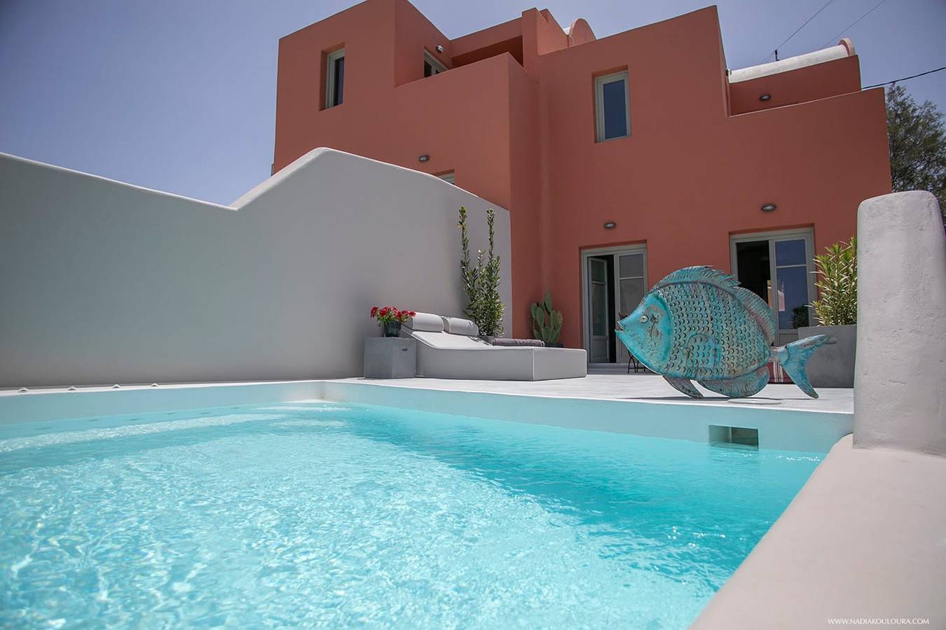 Villa für 4 Personen mit Terrasse in Finikia, Santorin