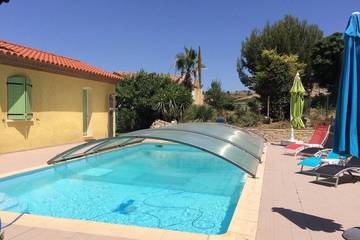 Cottage pour 4 personnes, avec jardin et terrasse, animaux acceptés à Nissan-lez-Enserune
