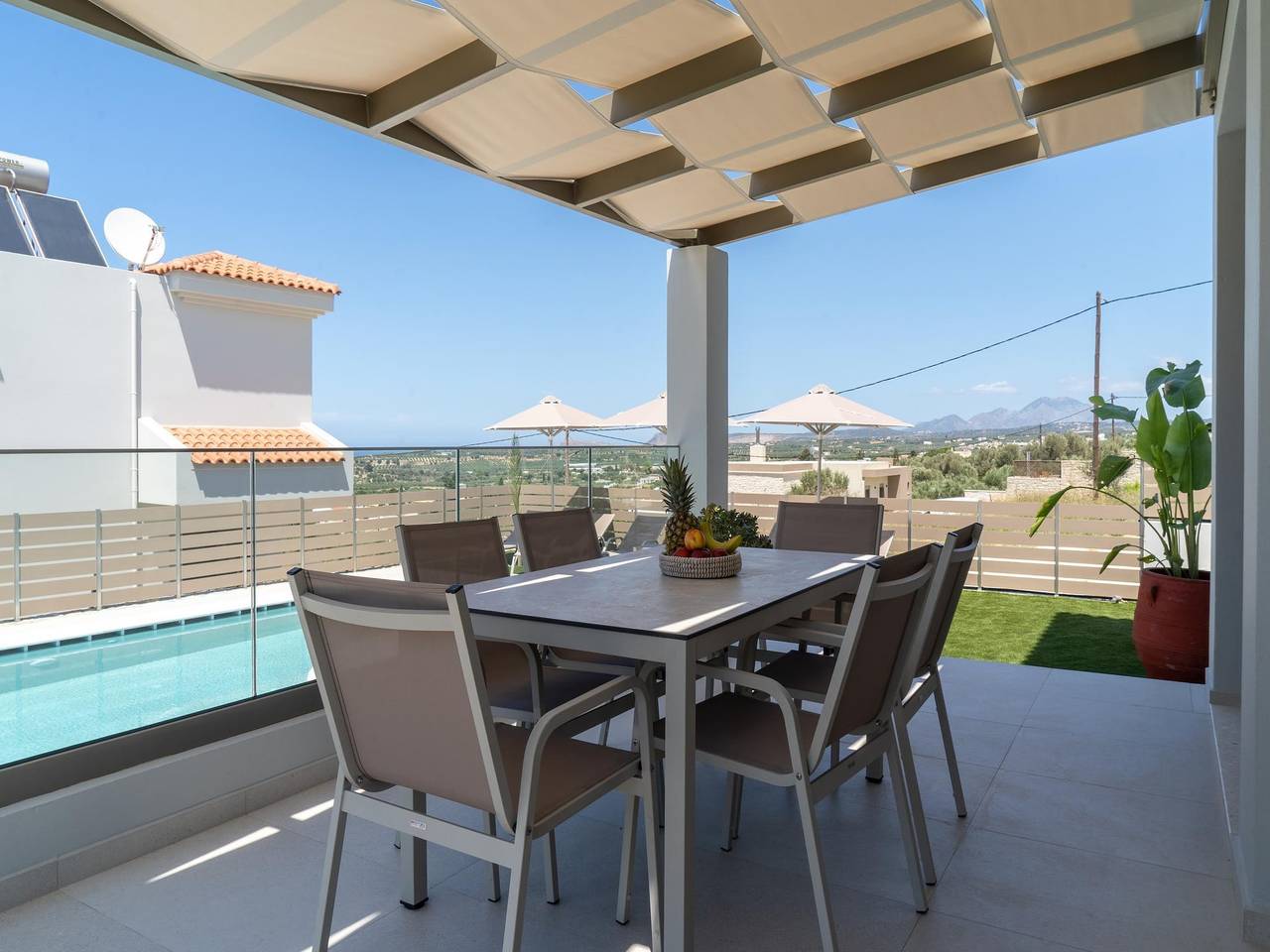 Villa auf Kreta mit Meerblick und Pool in Rethymno und Umgebung