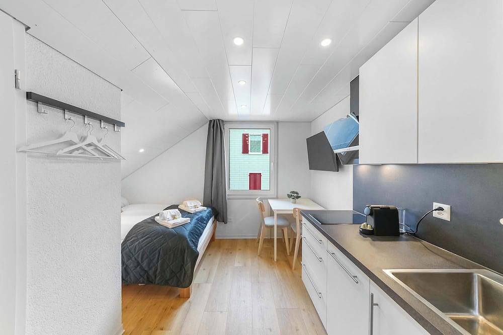 Ganze Wohnung, Book2stay: Gemütliches Studio mit Kochzeile und Waschmaschine in Herisau, Zürich Voralpen