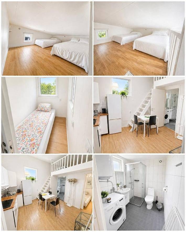 Appartement de vacances pour 3 personnes, avec jardin