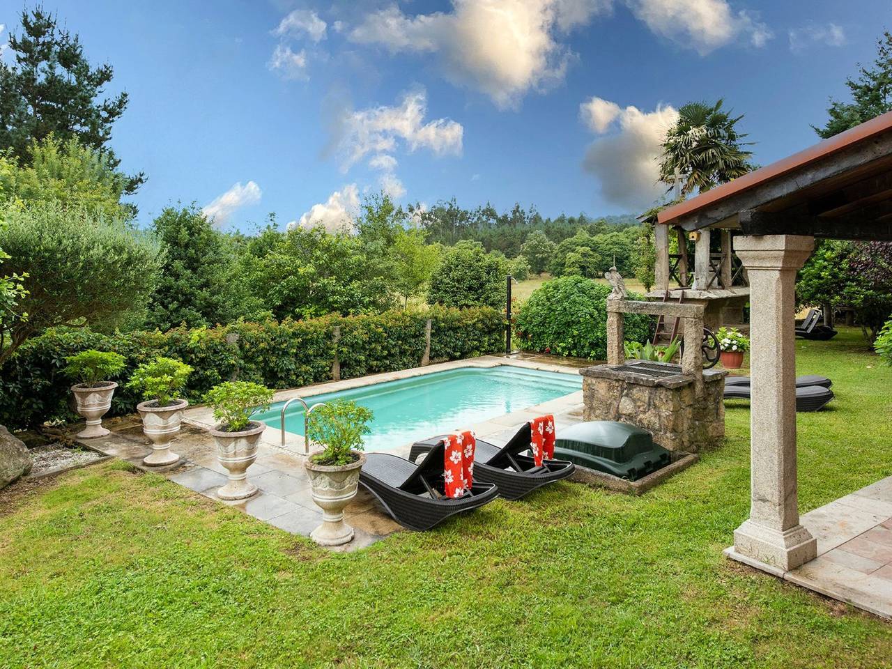 Villa "Casa dos Pazos" mit privatem Pool in Brión, La Coruña Provinz