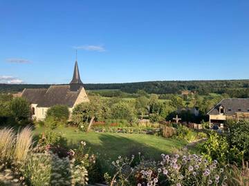 Cottage pour 2 personnes, avec vue ainsi que jardin et terrasse, animaux acceptés à Englesqueville-en-Auge