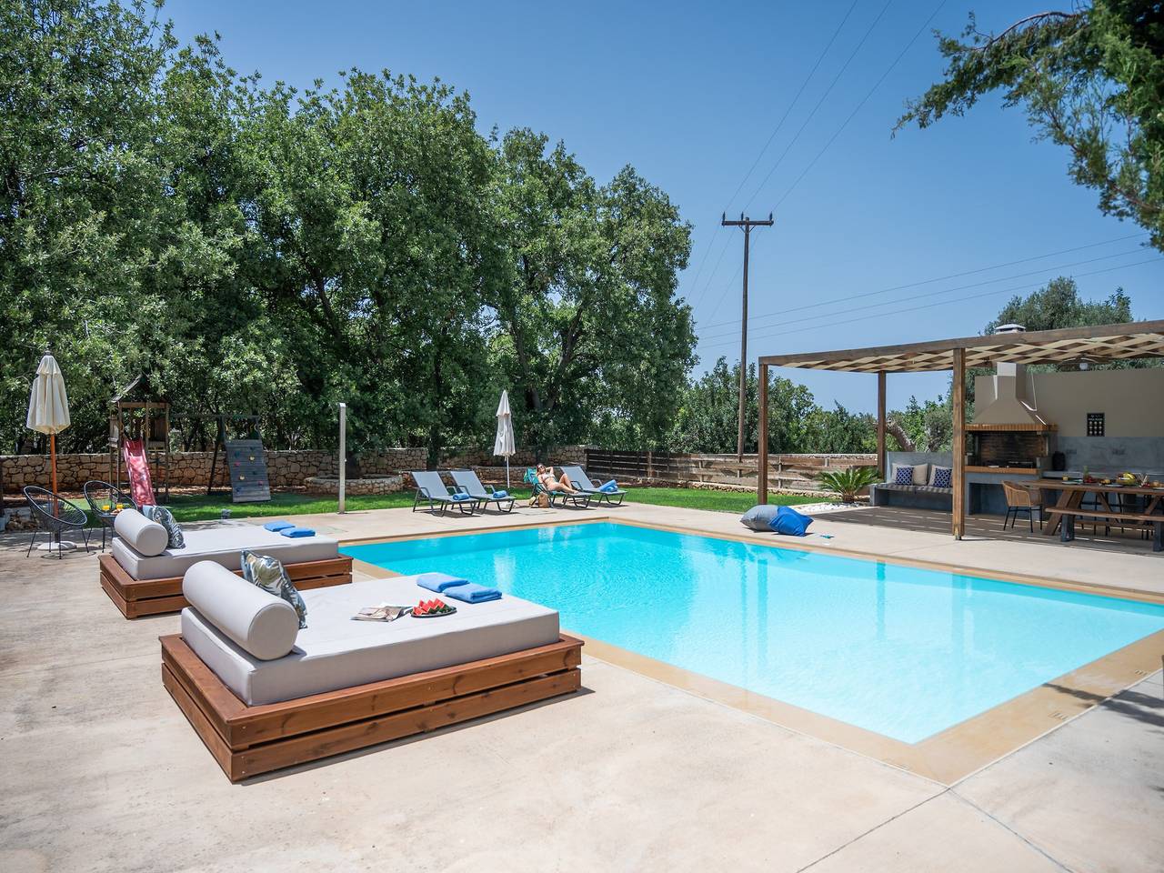 Luxurious 5 bedroom villa, private heated pool, playground, garden and Bbq! in Nikiforos Fokas, Rethymno und Umgebung