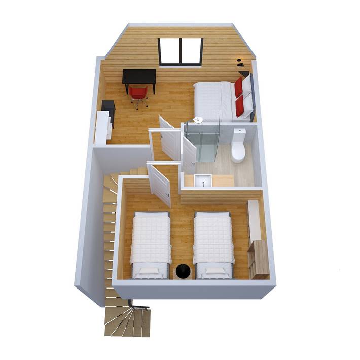 Chalet pour 6 personnes, avec jacuzzi et jardin, adapté aux familles dans Bauges - 4
