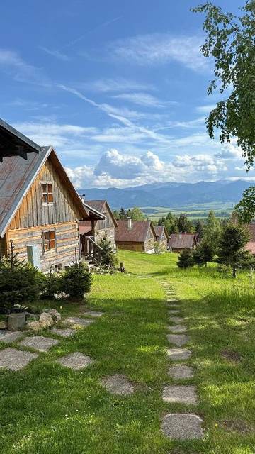 Chalet für 6 Personen, mit Garten und Terrasse sowie Ausblick in der Slowakei