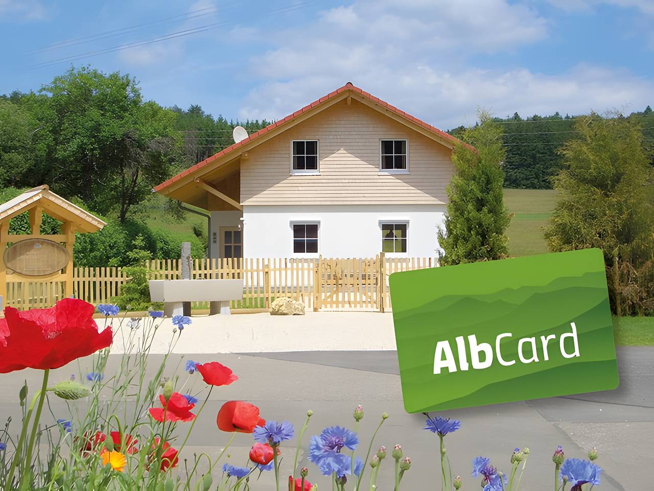 Ferienhaus 'Geyerbad' mit privater Terrasse und Wi-Fi in Meßstetten, Neckar-Alb
