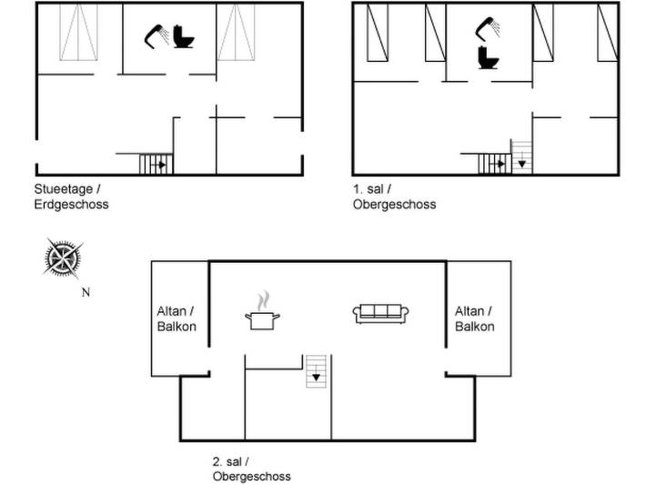 Ferienhaus mit Meerblick für 8 Personen, mit Balkon in Skagen - 2