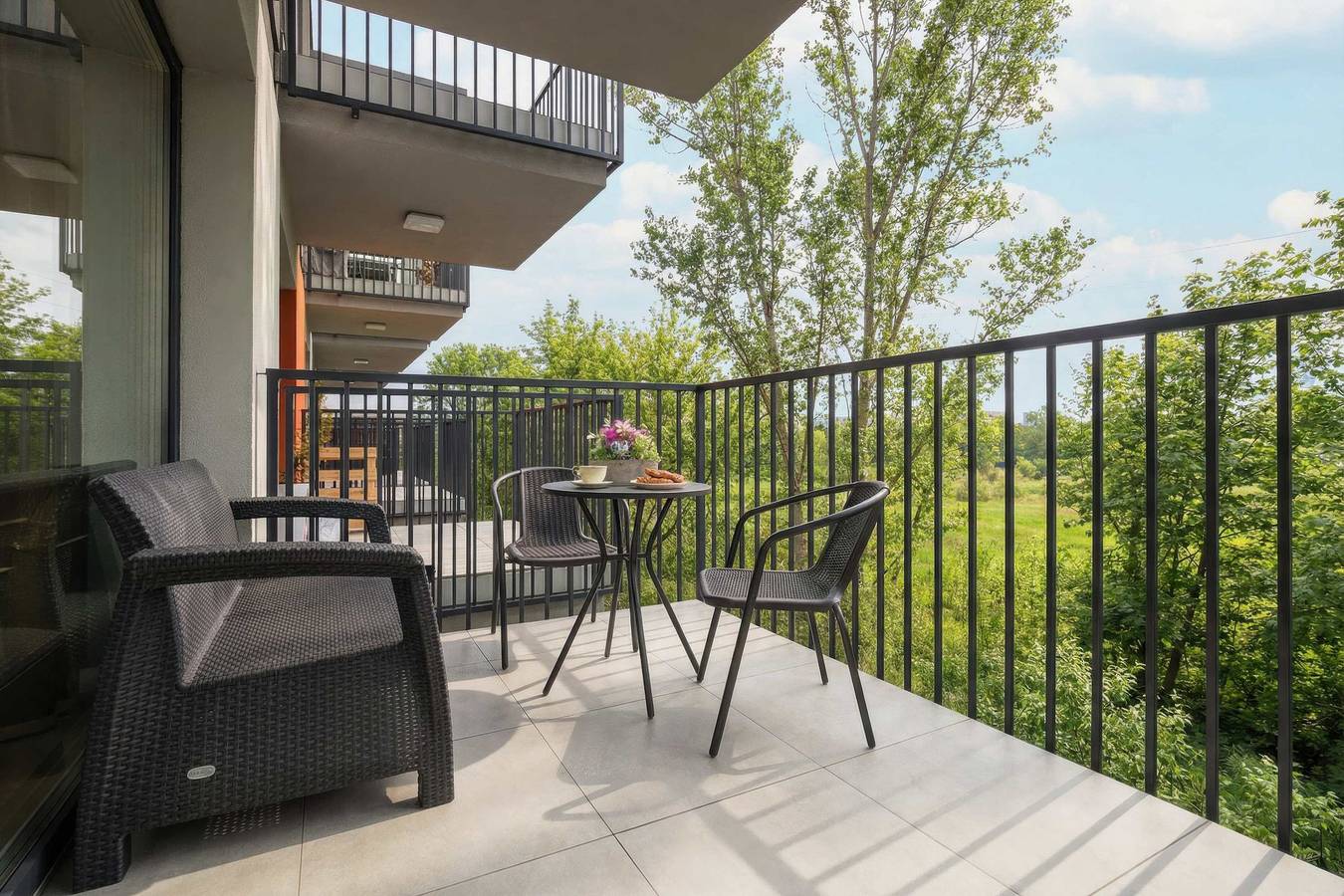 Ganze Wohnung, Ferienwohnung für 4 Personen mit Balkon/Terrasse in Łódź, Region Lodz