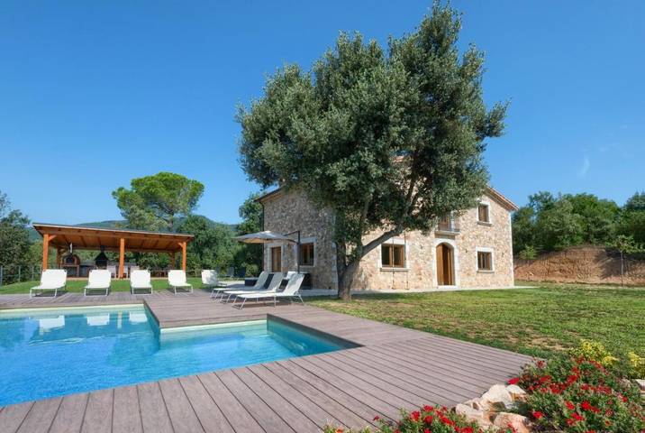 Maison de campagne pour 10 personnes, avec piscine ainsi que jardin et vue à Santa Coloma de Farners - 3