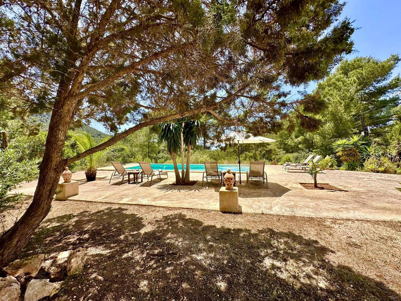 Villa 'Saljub De Can Sergent' mit Bergblick, Wlan und Klimaanlage in Cala Vedella, Sant Josep de sa Talaia