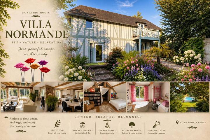 Ferienhaus für 4 Personen, mit Pool und Ausblick sowie Garten, mit Haustier - 1