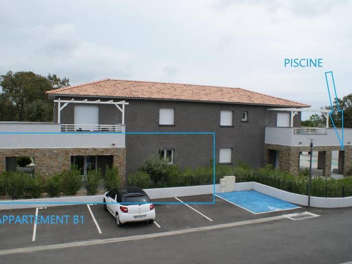Appartement entier, Wohnung (T3) **** Ghisonaccia Corse mit Pool in Ghisonaccia, Arrondissement de Corte