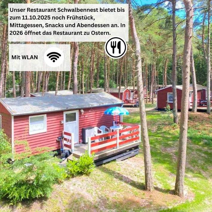 Bungalow für 3 Personen, mit Balkon/Terrasse und Sauna, kinderfreundlich - 1