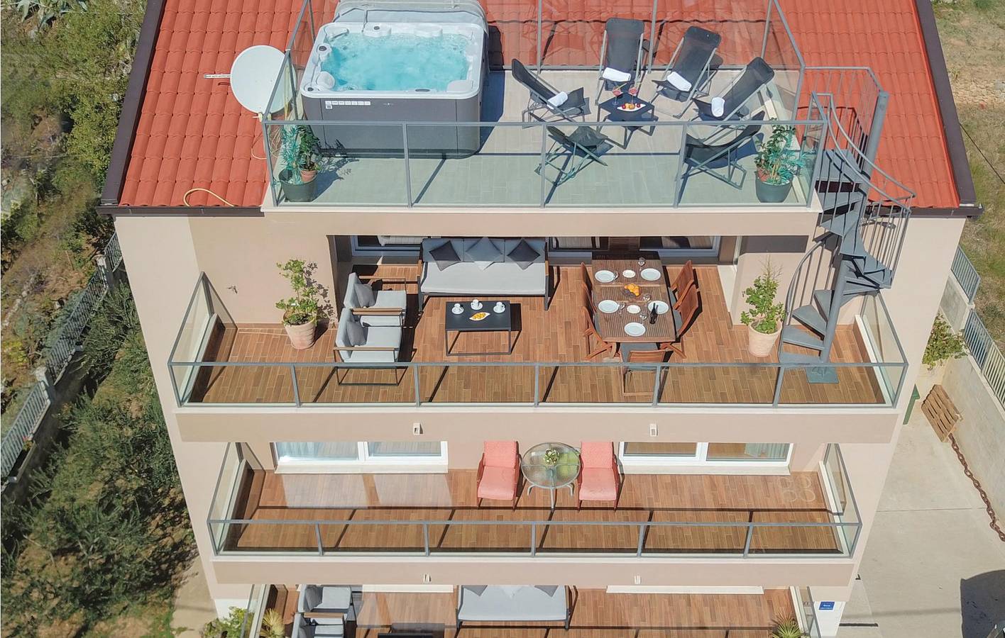 Ganze Ferienwohnung, Ferienwohnung für 6 Personen mit Terrasse in Kastel Gomilica, Kaštela