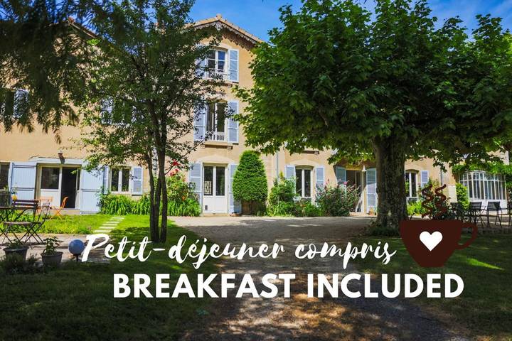 Chambre d’hôte pour 2 personnes, avec Terrasse ainsi que Jardin et Piscine