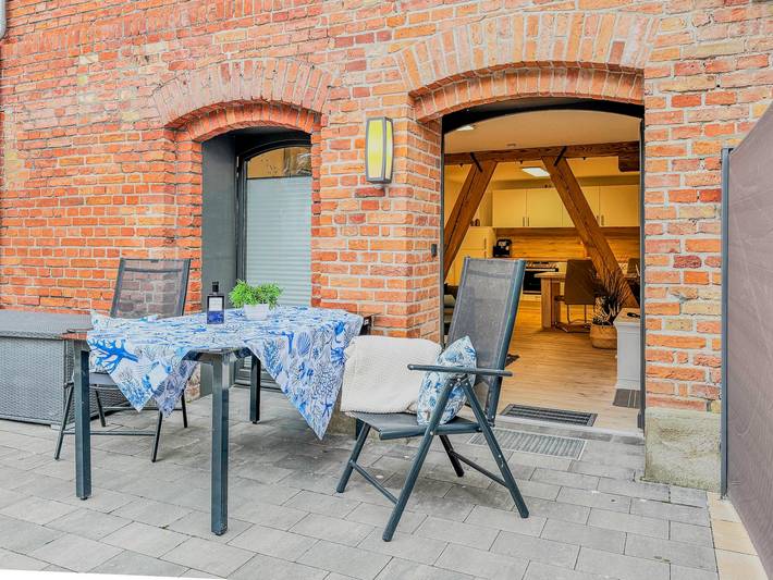 Ferienwohnung für 3 Personen, mit Terrasse in Barth