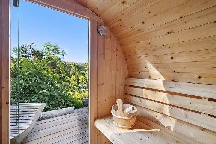 Ferienhaus für 4 Personen, mit Garten und Sauna sowie Seeblick, mit Haustier in Saaleland - 4