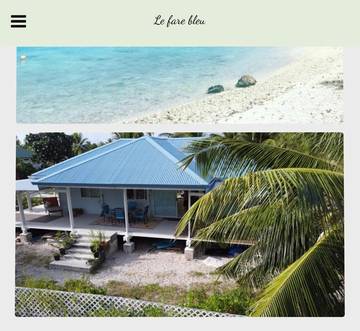 Gîte pour 2 personnes, avec vue ainsi que jardin et terrasse dans Rangiroa