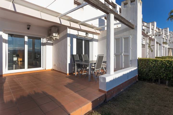 Apartamento entero, Apartamento 'Lujo con vistas espectaculares' con vistas a las montañas, piscina, terraza y jardín in Condado de Alhama, Alhama de Murcia