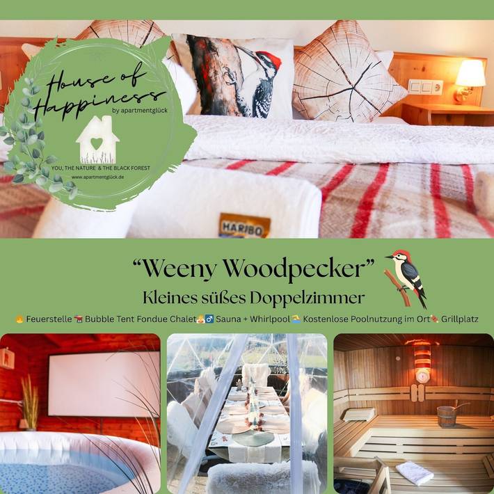 Ferienwohnung für 2 Personen, mit Sauna und Balkon sowie Garten