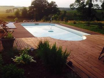 Maison de vacances pour 3 personnes, avec terrasse et piscine dans Haute-Saône