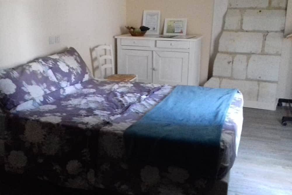 Chambre blanche avec salle d'eau et Wc privés in Baugé-en-Anjou, Vallée de la Loire