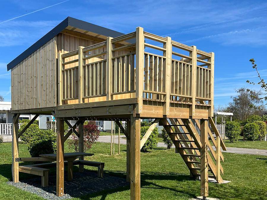 Camping Lizoé - Entre pierres et mer - Unterkunft 2 personen - cabane campetoile pilotis in Pont-Croix, Quimper und Umgebung