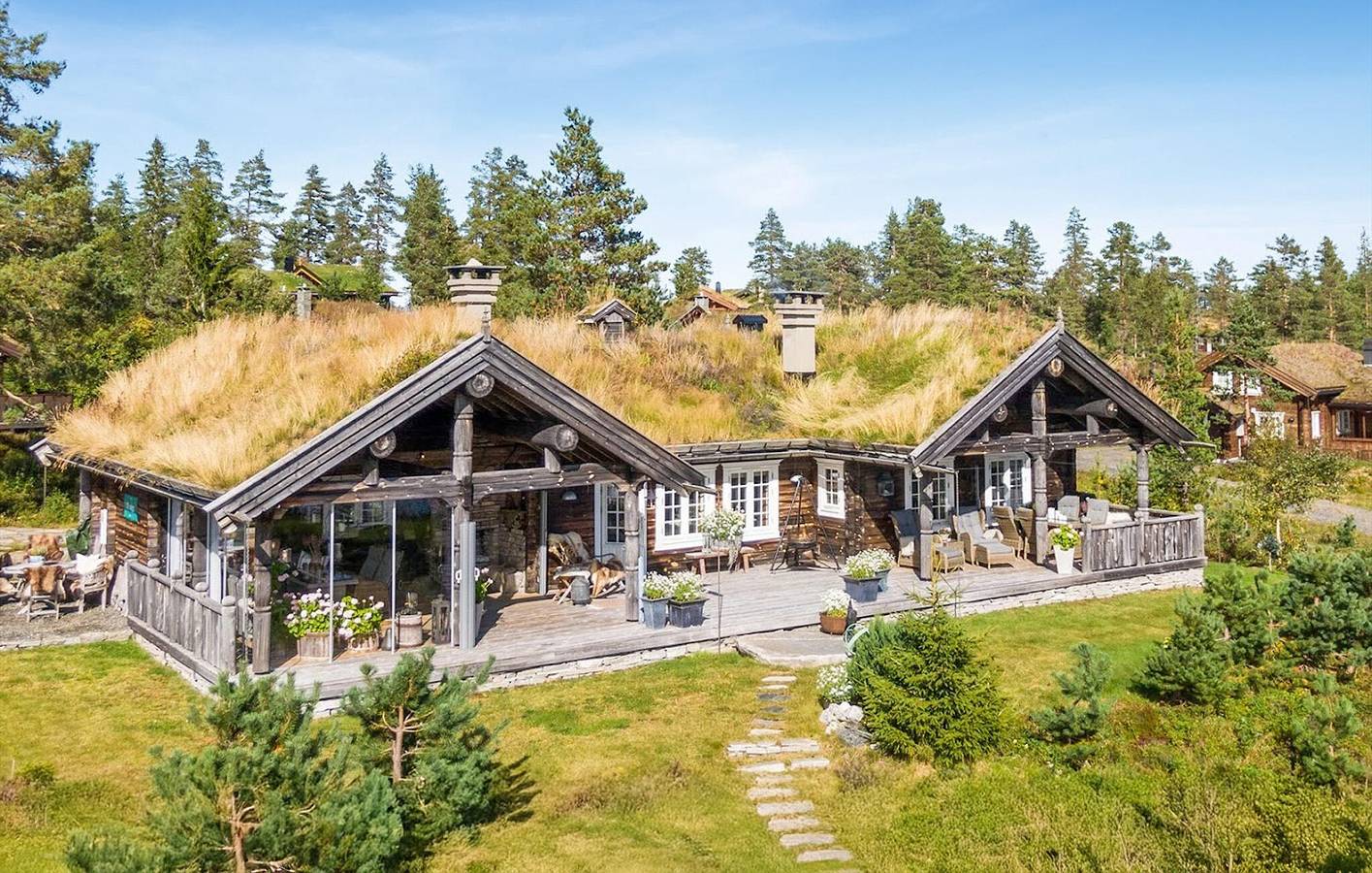 Ferienhaus für 9 Personen mit Garten in Flesberg