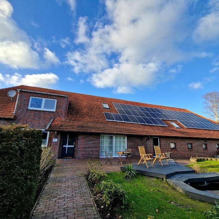 Ferienwohnung für 4 Personen, mit Terrasse und Garten sowie Ausblick
