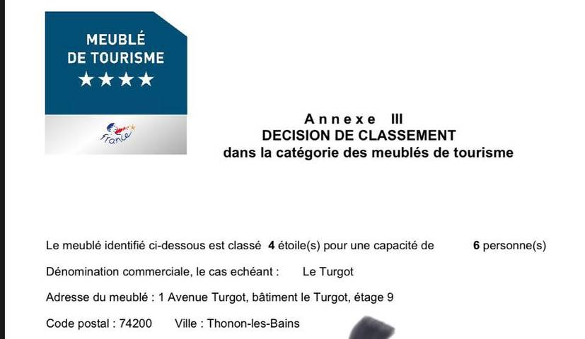 Gîte pour 6 personnes, avec vue sur le lac ainsi que vue et balcon dans Office de Tourisme de Thonon les Bains - 3