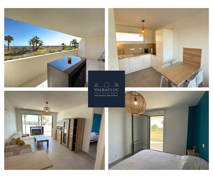 Ferienwohnung für 2 Personen, mit Balkon/Terrasse, mit Haustier in Valras-Plage